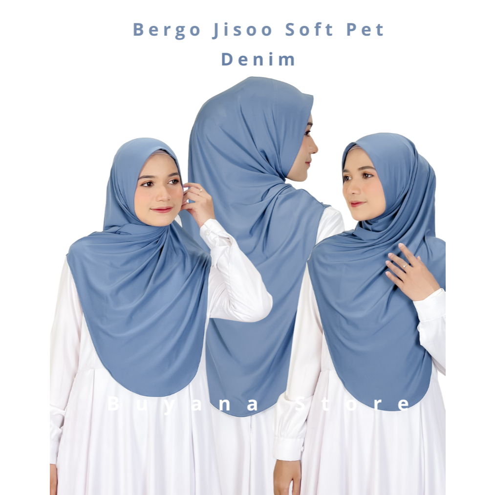 Hijab Instant Shireen Jisoo Bergo Soft Pad  Oval Jersey Size L