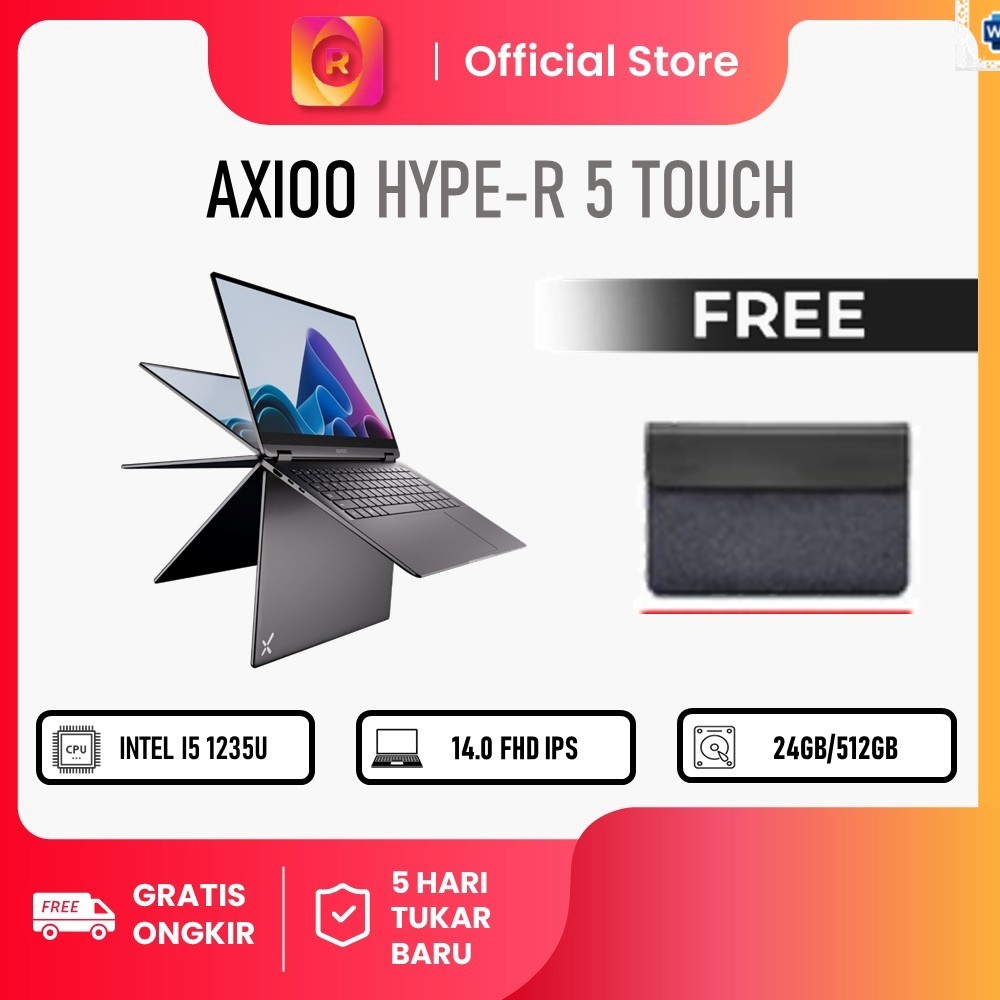 Jual AXIOO HYPE-R 5 TOUCH I5 1235U - RAM 24GB 512GB WINDOWS11 14.0FHD ...