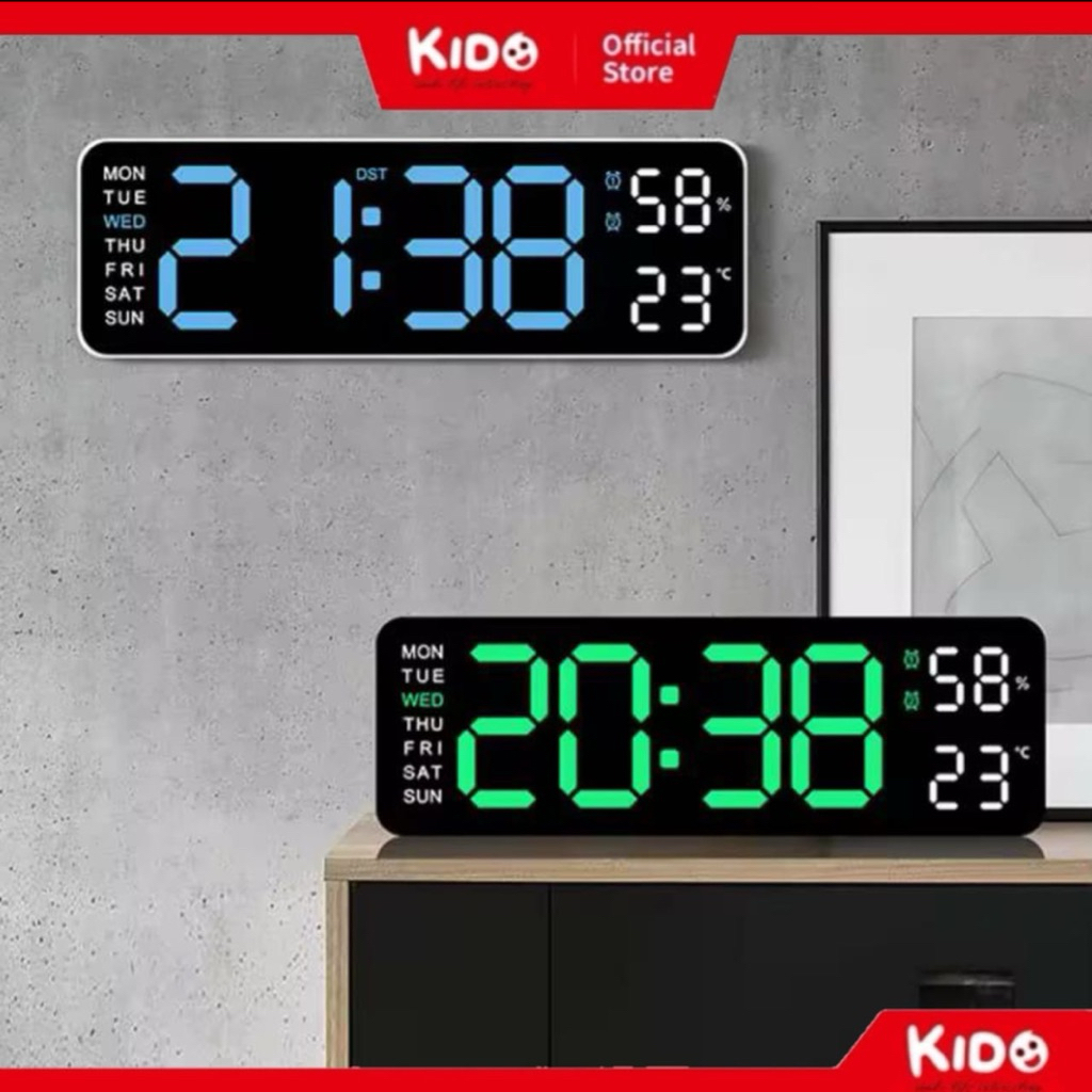 Jual KIDO Jam Tampilan Layar Besar Jam Digital LED Terang 5503 Alarm ...