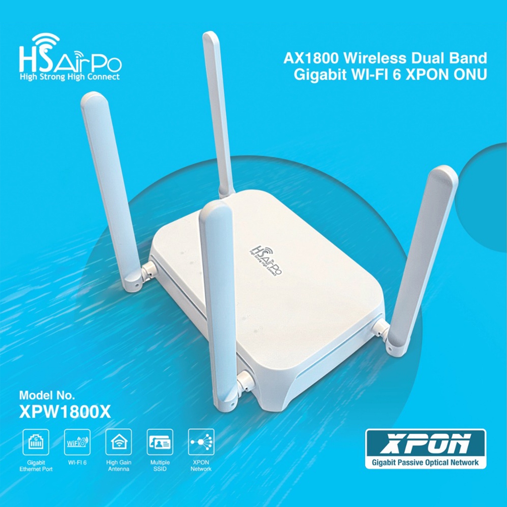 Jual HSAirPo AX1800 Wireless Dual Band Gigabit WI-FI 6 XPON ONU 4×4 ...