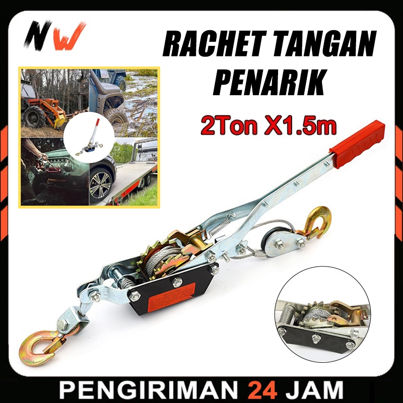 Jual NW - Rachet Tangan Penarik Hand Puller 2 Ton/1.5M Hand Takel ...