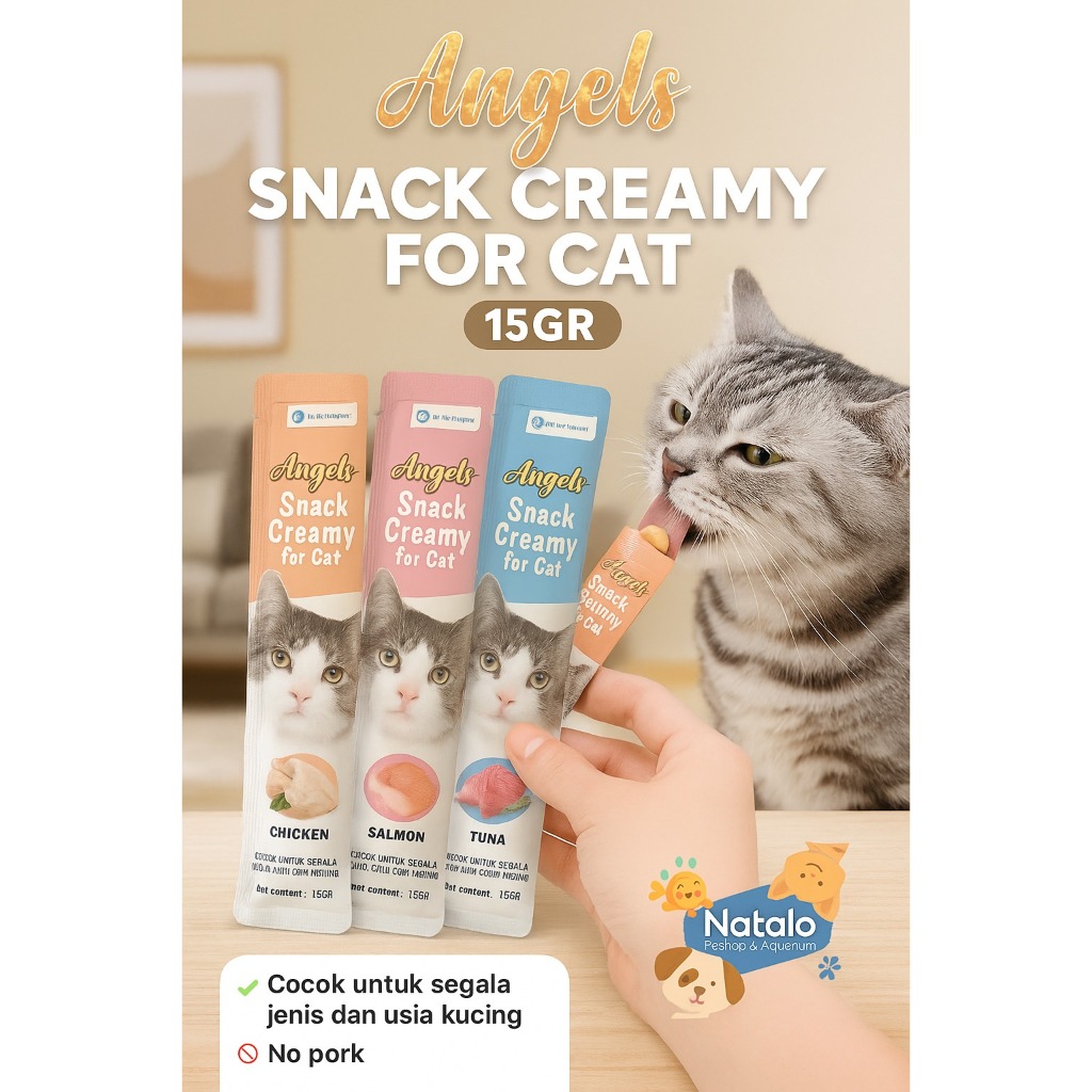 Jual Angels Snack Kucing Liquid 15 GR - Kitten Adult Cat Snack Creamy ...