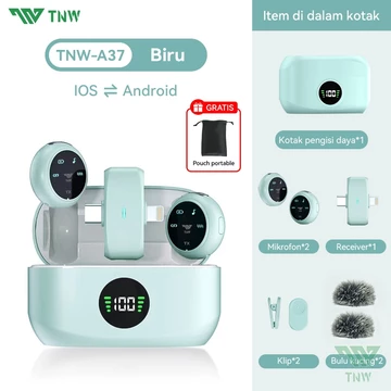 TNW A37 Mikrofon Nirkabel Lavalier Wireless Microphone Mikrofon Lapel Mini Microphone Mic Clip
