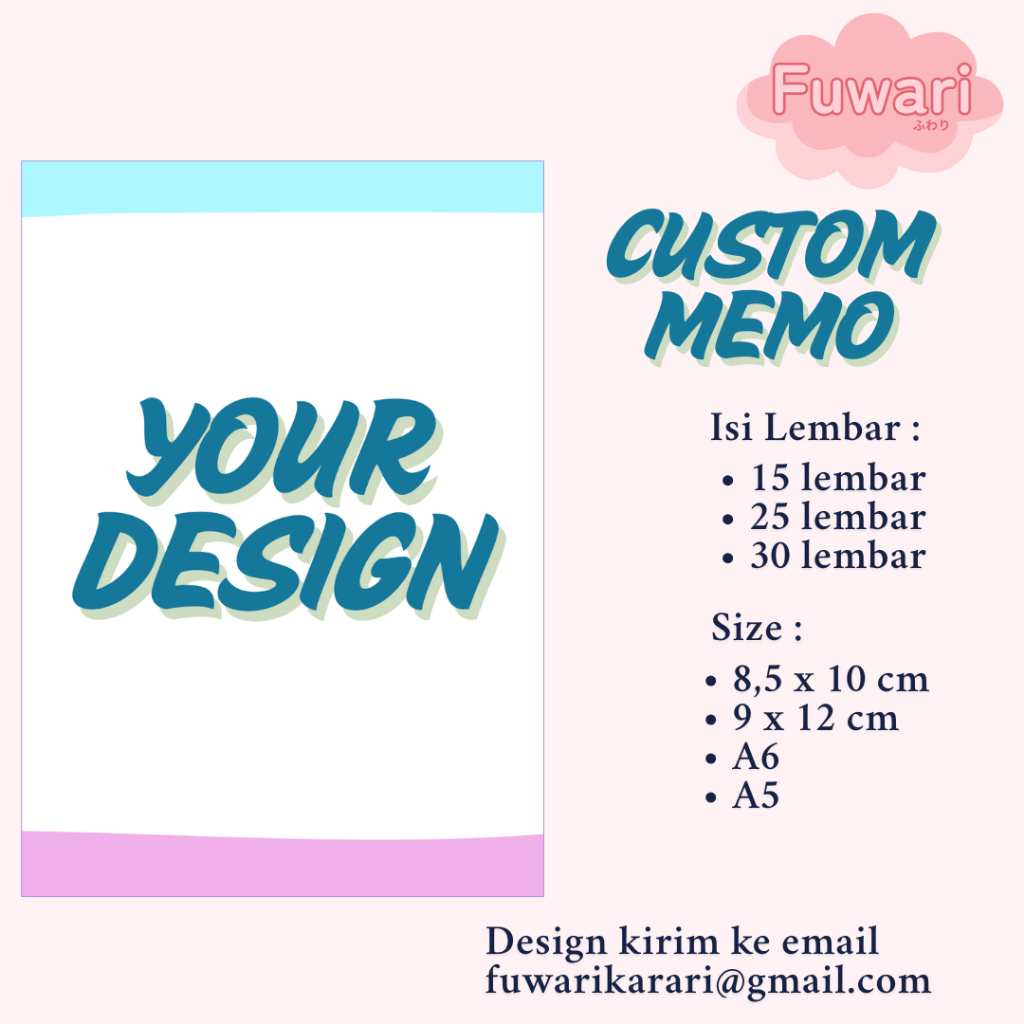 Jual Memo / Notes / Catatan Custom Design Sendiri 3x6 cm, 8x6 cm, 8 ...
