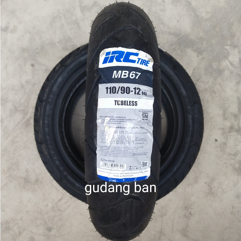 Jual [ RING 12 ] Ban Motor MURAH SCOOPY DONAT 110 90 12 TUBELESS IRC ...