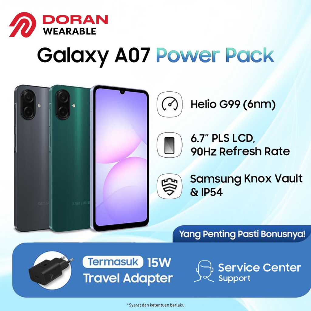 Jual Samsung Galaxy A07 4/64GB Power Pack Bundle | Gratis Travel ...