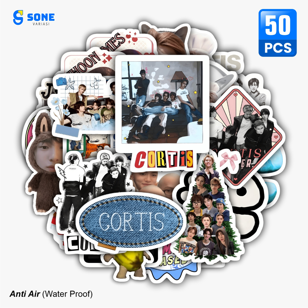 Jual Sticker Cortis Paper Vinyl Waterproof Sticker Buku Journal Koper ...