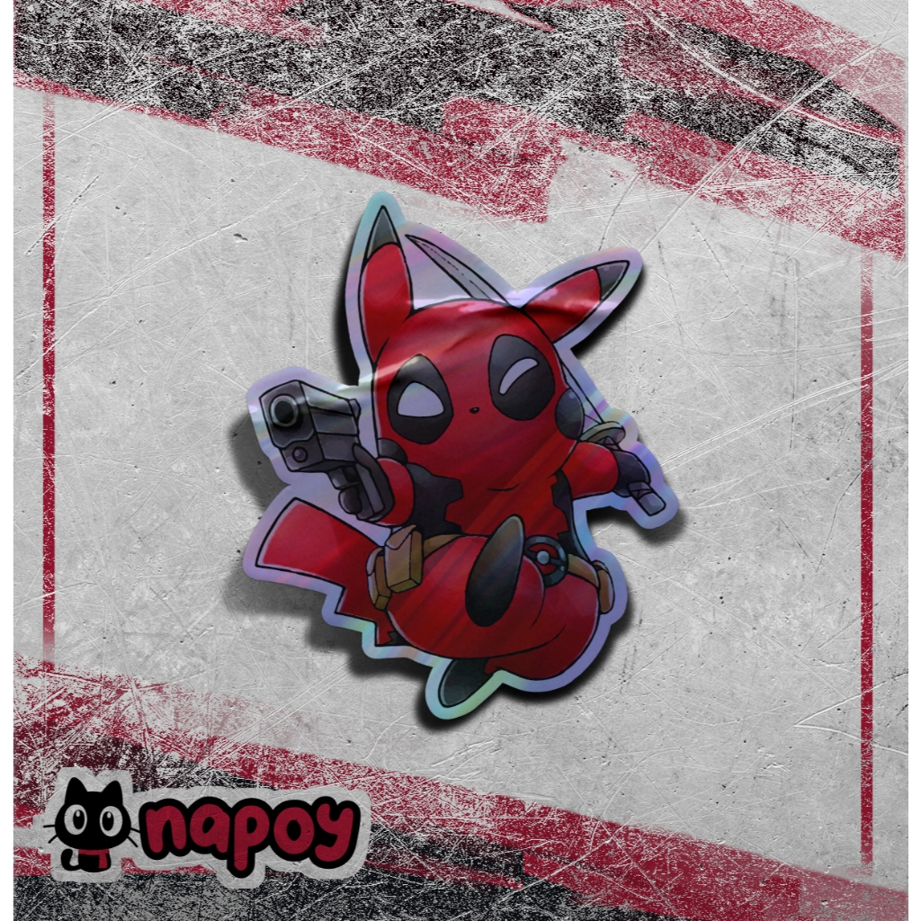 Jual Stiker Hologram Game Movie Anime Pokemon Pikachu Deadpool | Shopee ...
