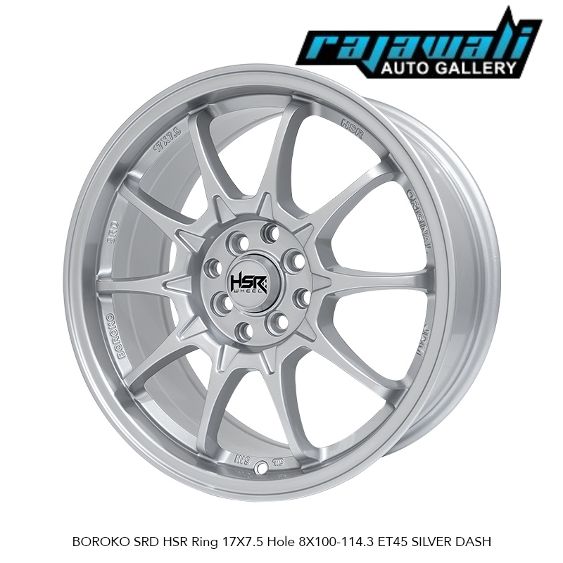Jual VELG MOBIL RACING R17 HSR BOROKO SRD RING 17 LEBAR 7,5 SILVER BUAT ...