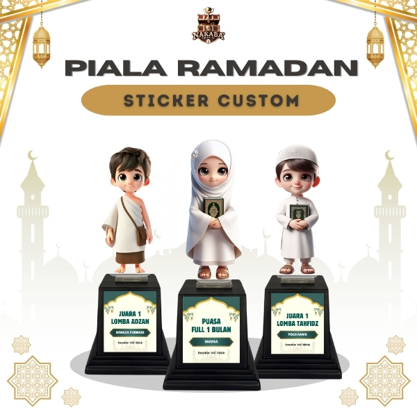 Jual Piala Akrilik Ramadan Islami Sticker Custom Desain Nama I Kategori ...