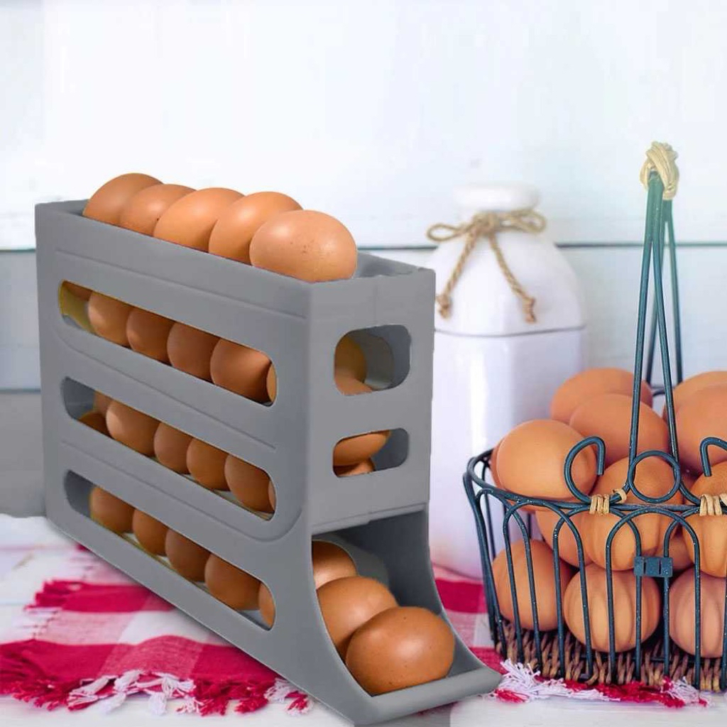 Jual Rak Penyimpanan Telur Gulir Otomatis 30 Butir 4 tingkat | Shopee ...
