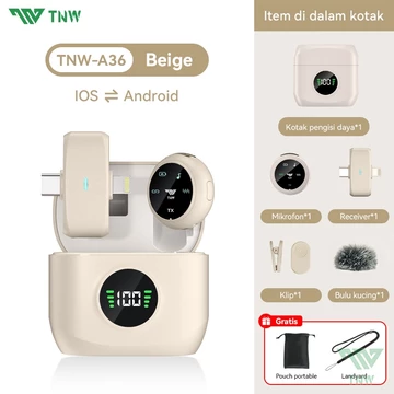 TNW A37 Mikrofon Nirkabel Lavalier Wireless Microphone Mikrofon Lapel Mini Microphone Mic Clip