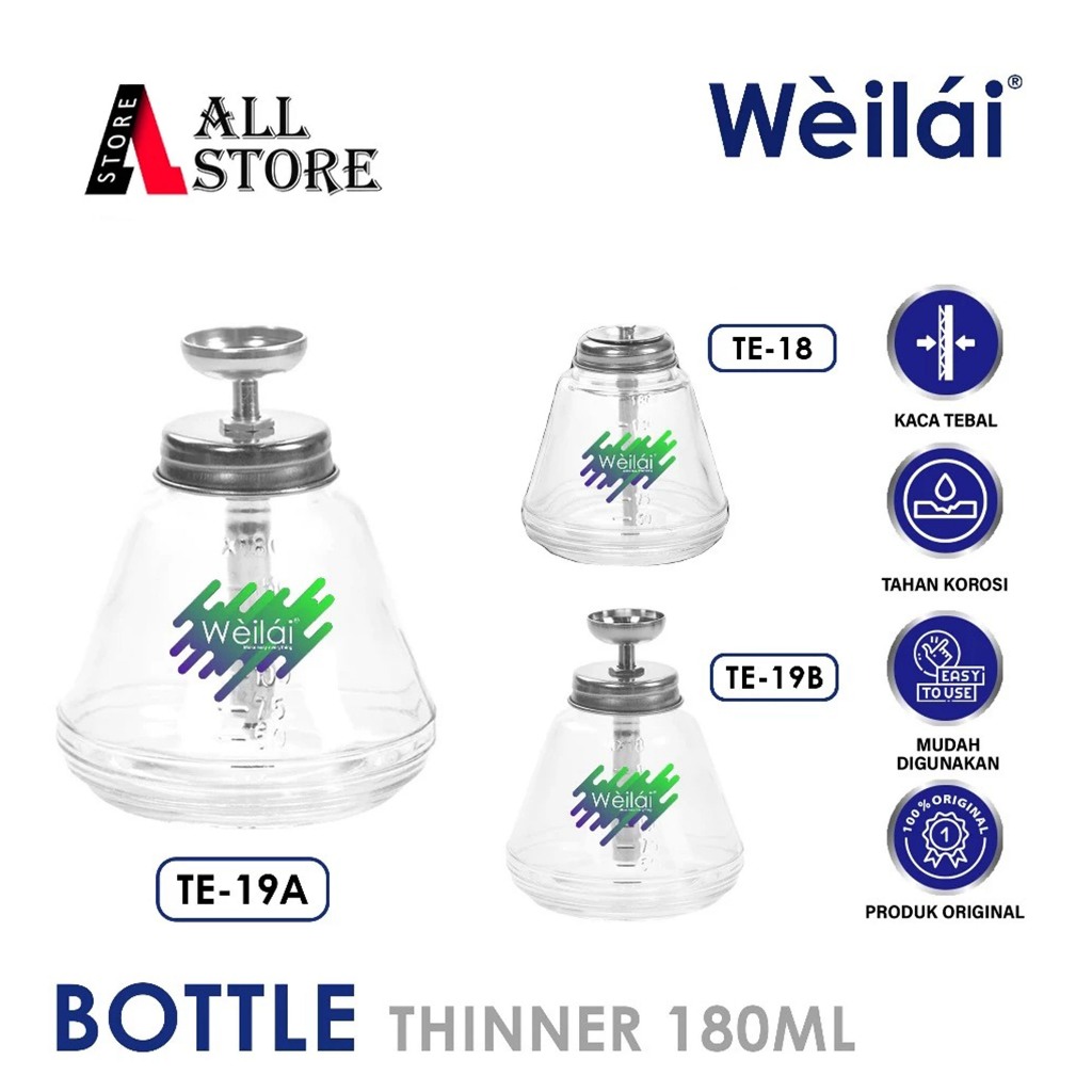 Jual WEILAI BOTOL TINNER 180ML ORIGINAL - BOTTLE THINNER TE-18/TE-19A ...