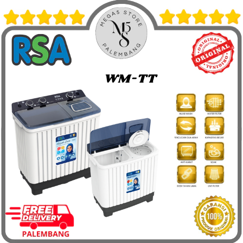 Jual Mesin Cuci 2 Tabung RSA WM-TT70/WM-TT80/WM-TT100 - 7KG/8KG/10KG ...