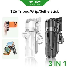 TNW T26 Mini Selfie Stick Extendable Grip Tripod Bluetooth Remote ControlTongsis Tripod