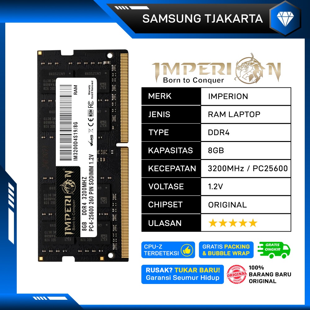 Jual Ram Laptop Ddr4 8Gb 3200Mhz Terlengkap & Harga Terbaru Juni 2026 ...