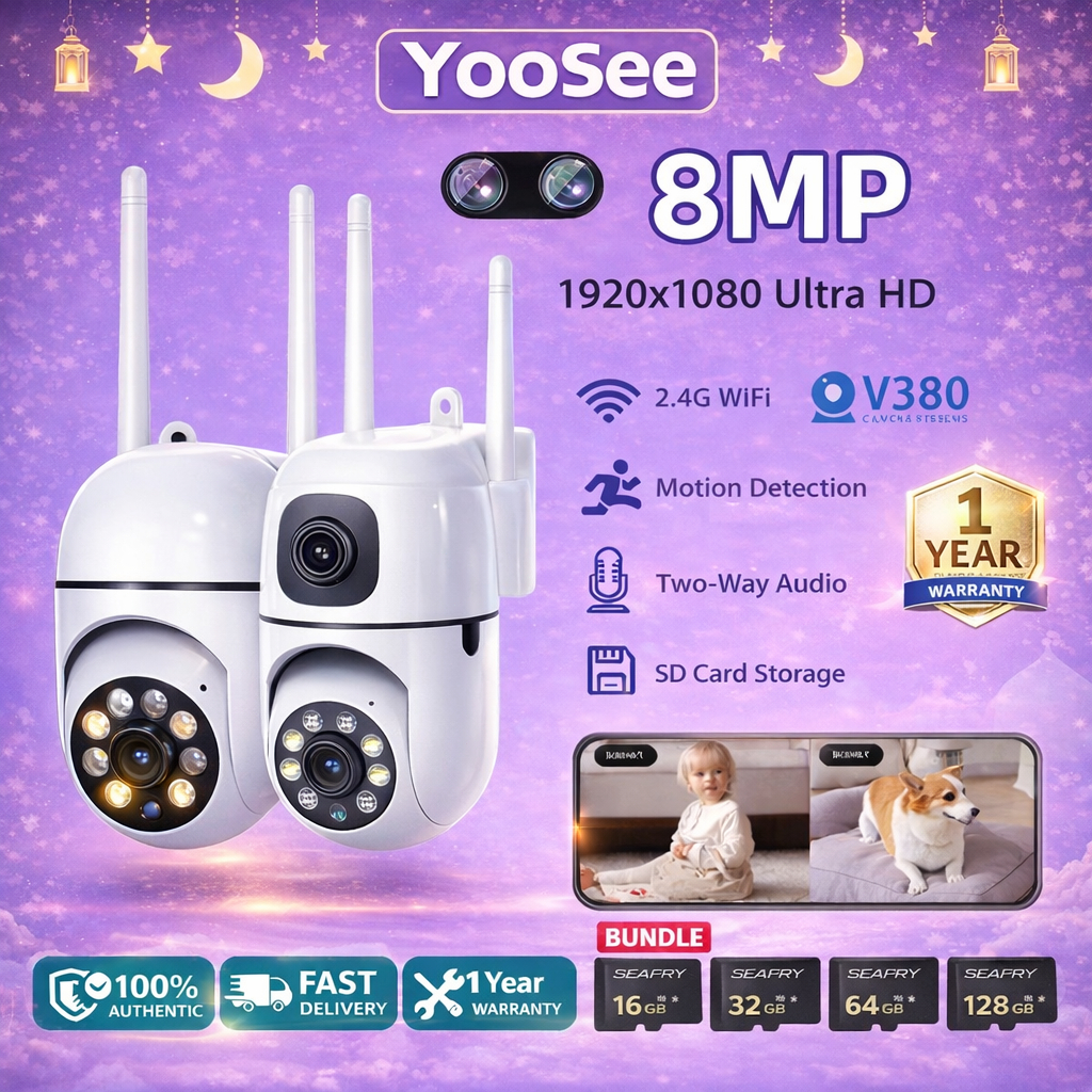 Jual V380 Pro Dual Lens CCTV Outdoor HD 8MP Wifi 360° Motion Detect Two ...
