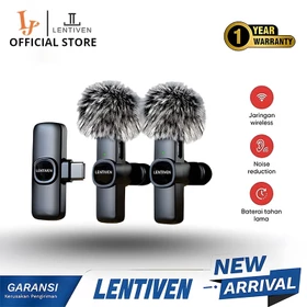 LJ LENTIVEN Mikrofon Wireless With Clip On Wireless Microphone Mikrofon