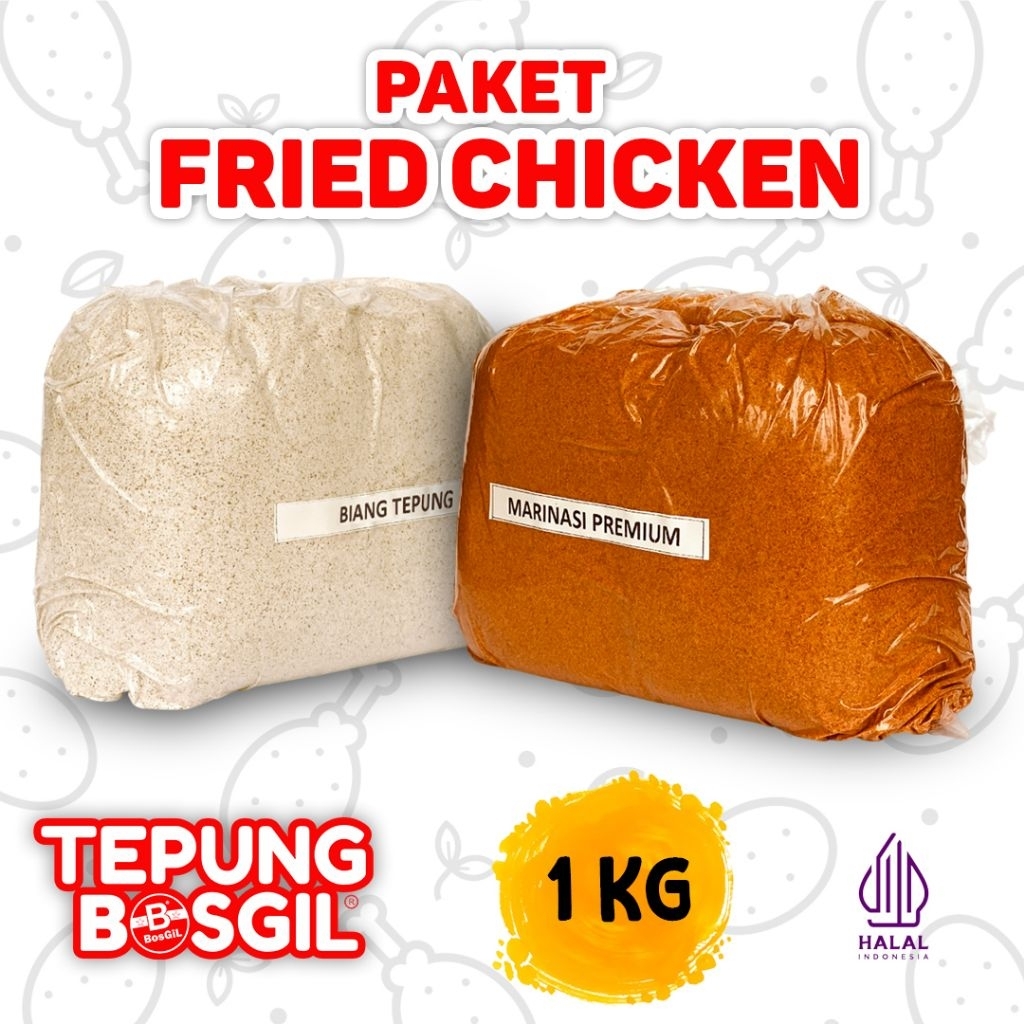 Jual Paket Tepung Premium Fried Chicken (1kg tepung biang dan 1kg bumbu ...