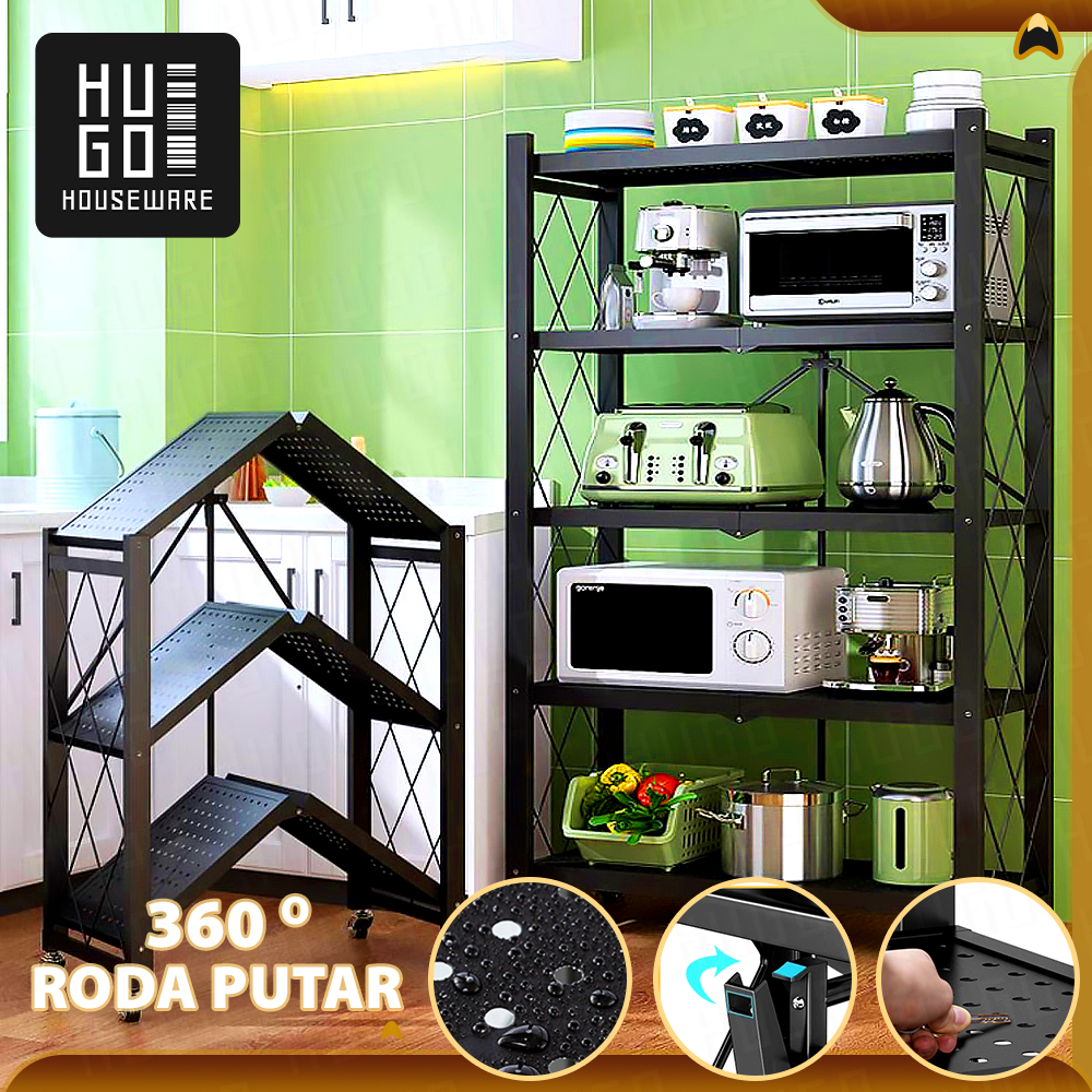 Jual Hugo Houseware Rak Dapur Lipat Minimalis Full Besi Serbaguna Kuat ...