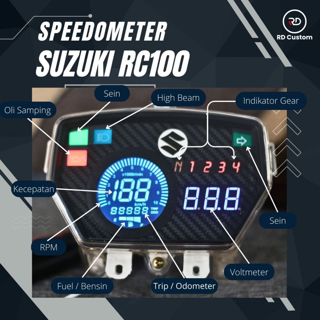 Jual Speedometer Digital Suzuki RC100 Bravo PNP | Shopee Indonesia