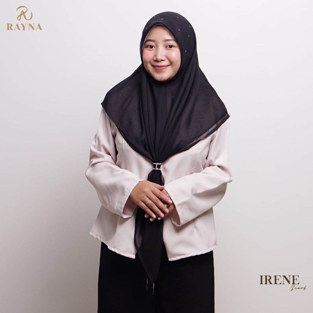 RAYNAHIJAB Irene Scarf Paris Japan Premium Bertabur Kristal Hijab Pesta