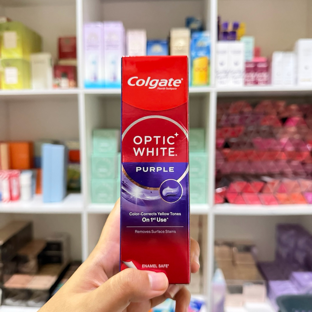 BPOM Colgate Optic White Pasta Gigi Purple 100g | Mencerahkan Gigi Odol