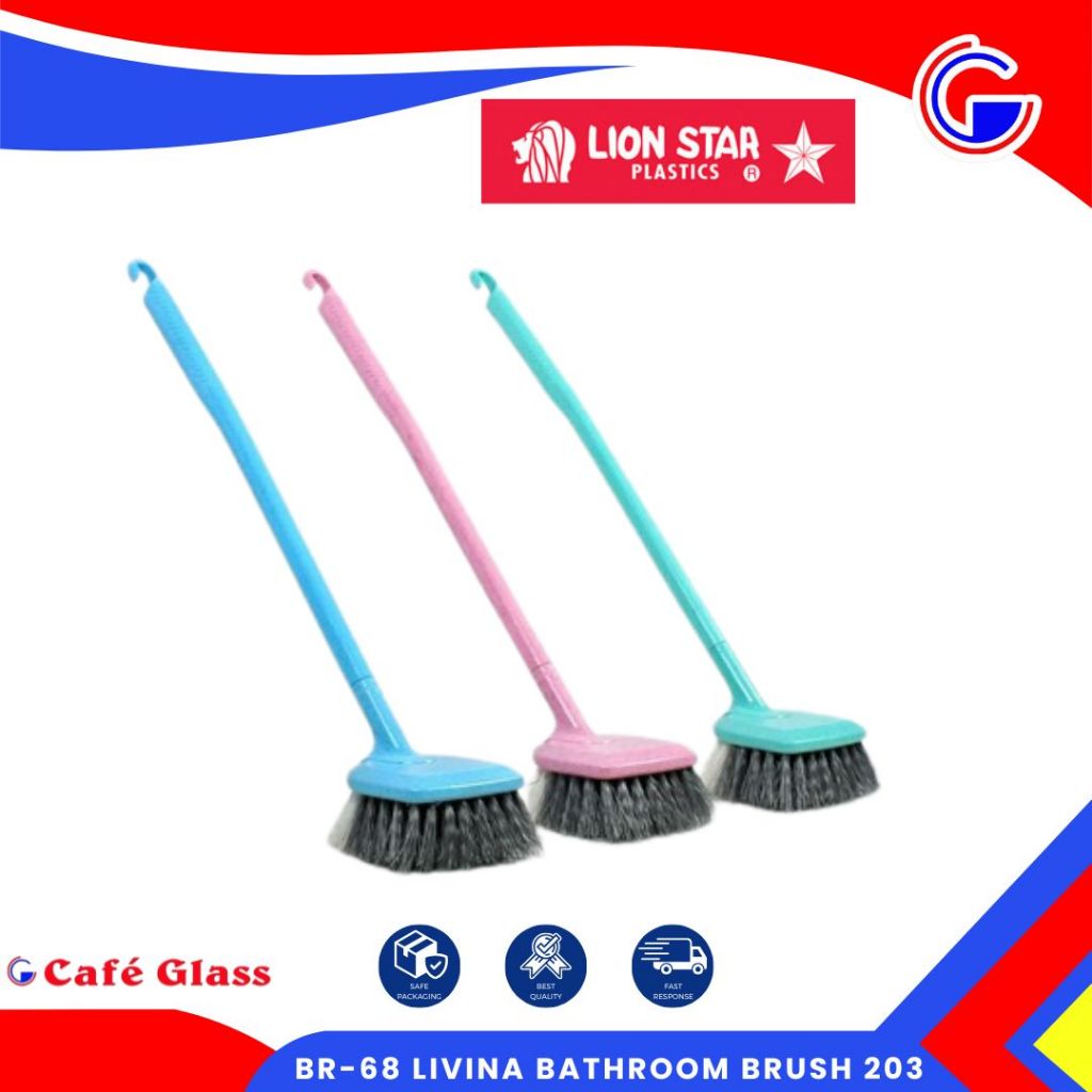 Sikat Wc Gagang Panjang Lion Star / Sikat Lantai Kamar Mandi / Br-68 Livina Bathroom Brush 203