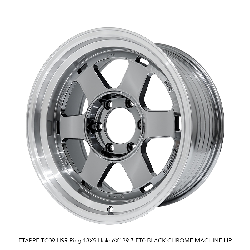 Jual VELG MOBIL ETAPPE TC09 HSR R18X9 H6X139,7 ET0 BLACK CHROME/ML PNP ...