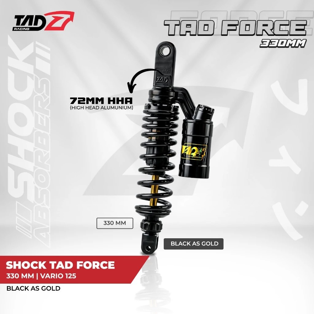 Jual SHOCK VARIO BEAT SCOOPY 330 MM FORCE TRACKTION TAD RACING | Shopee ...