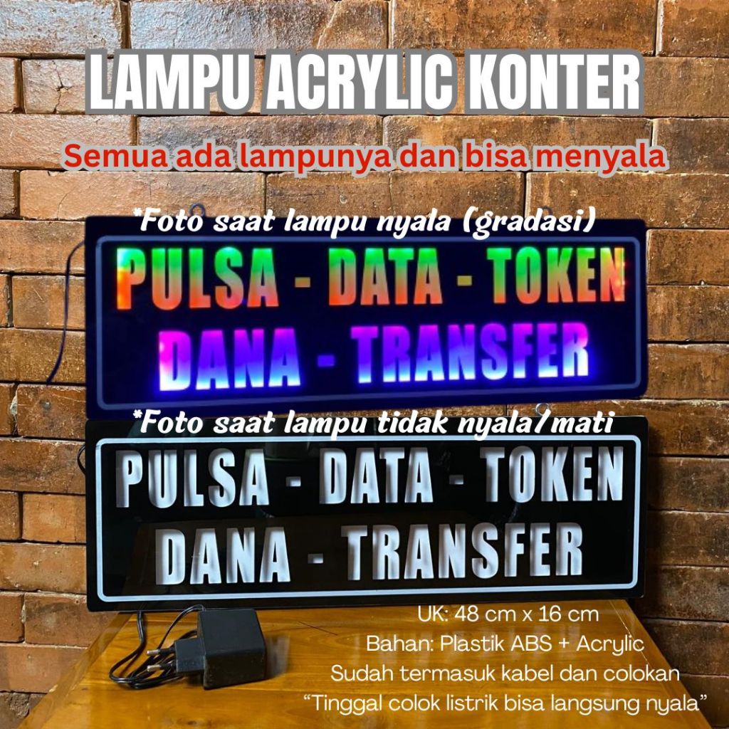 Jual Neon Box Mini Akrilik Lampu Gradasi / Lampu Neon Sign / Neon LED ...