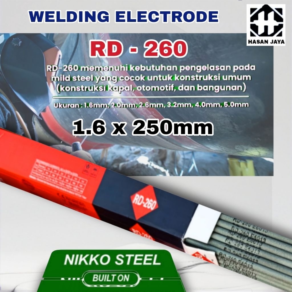 Jual Kawat Las RD260 1.6mm NIKKO STEEL Elektroda RD 260 2 mm Welding ...