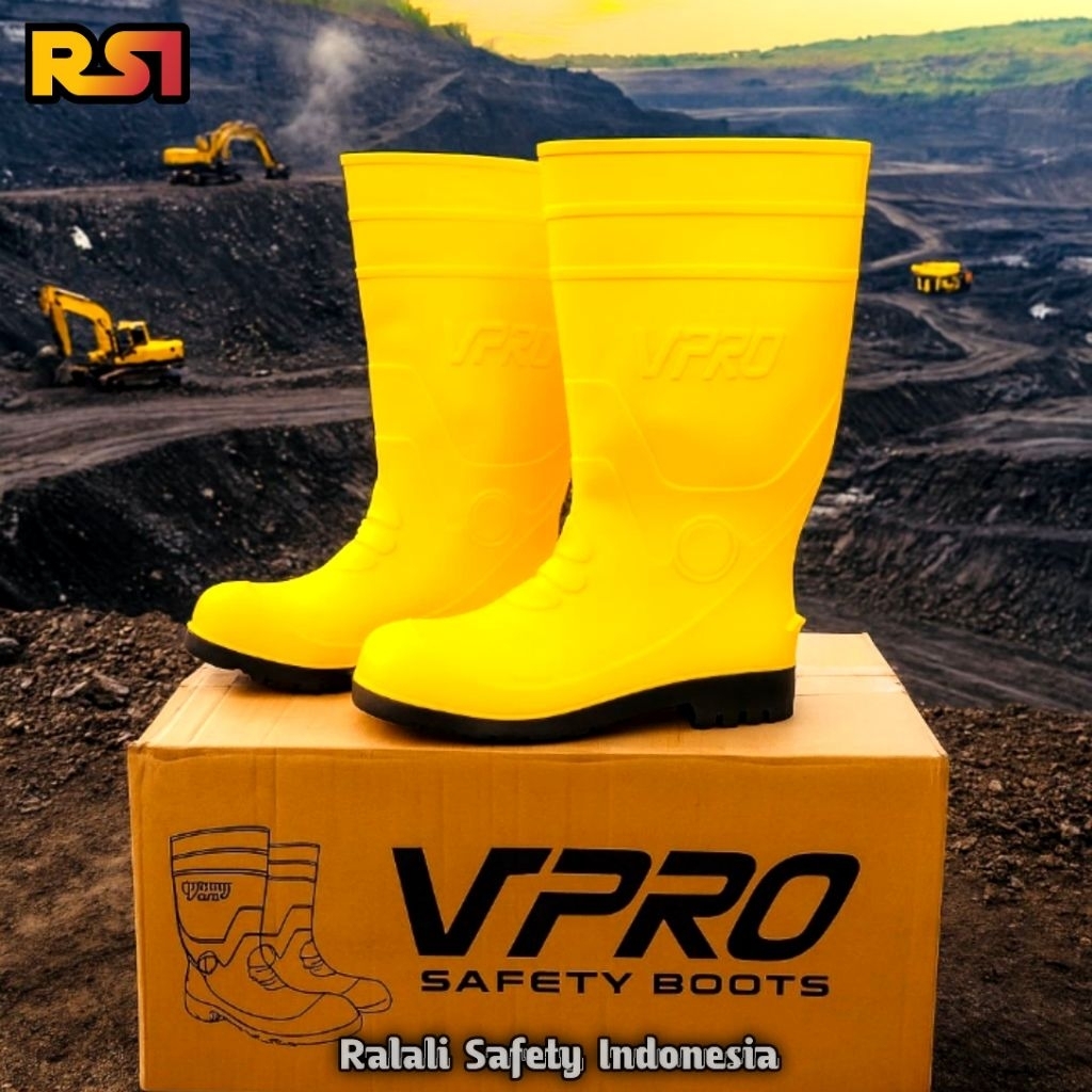 Jual Sepatu Safety Boots V-Pro VX12 PVC Original SNI – Anti Air, Anti ...