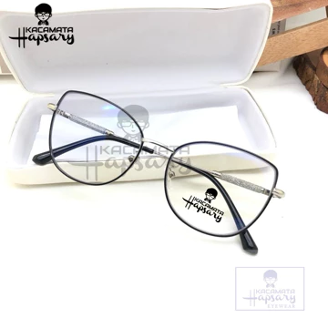 Frame Kacamata Wanita Minus Antiradiasi J8511 Anti UV Photocromic Bluecromic Cylinder Plus