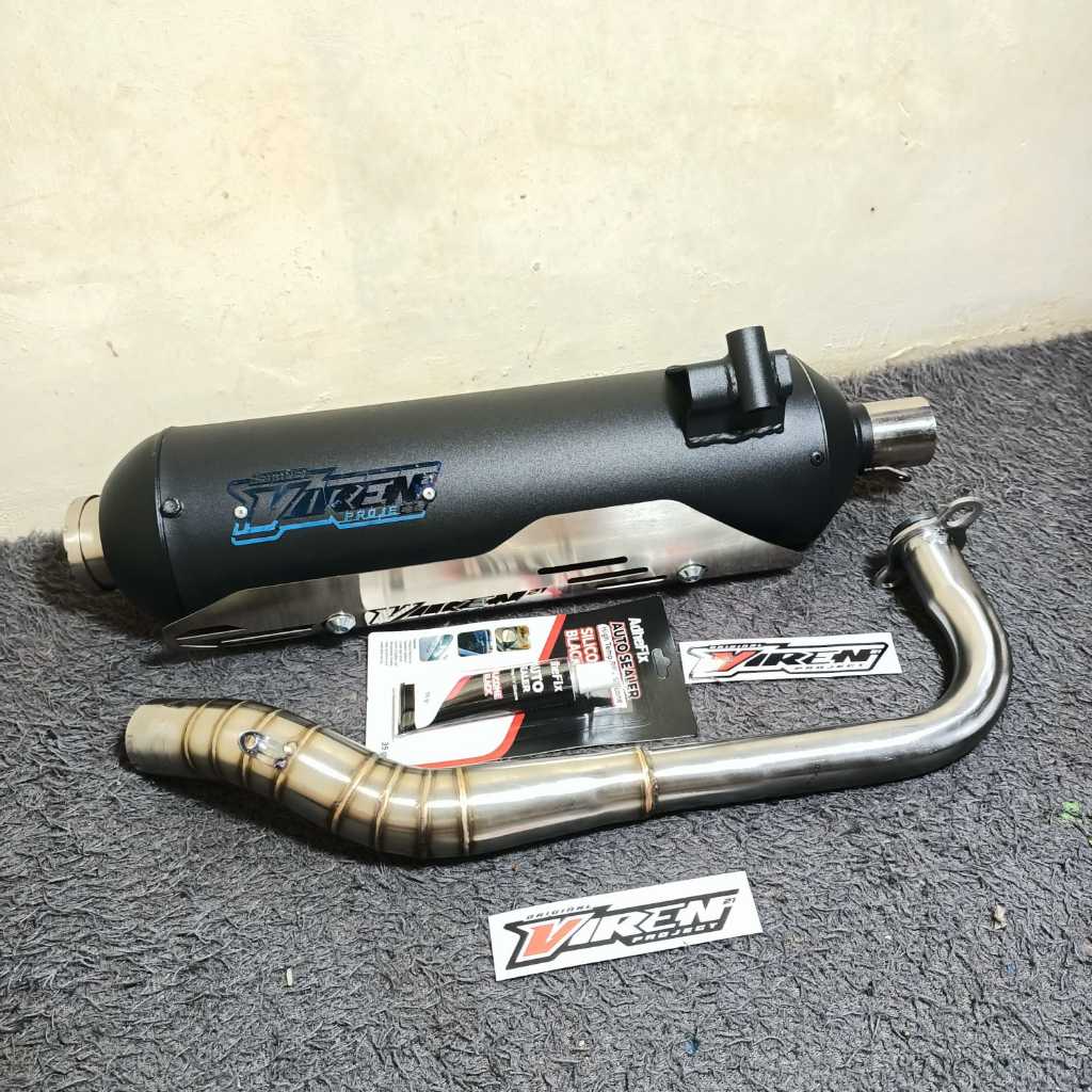 Jual knalpot std racing moncong shijiro in 38 full set cover viren ...
