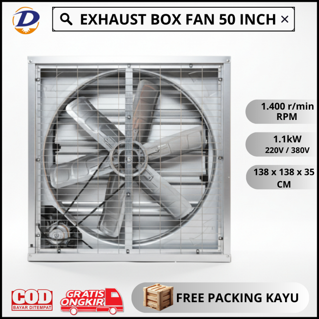 Jual [ BEST SELLER ] EXHAUST BOX FAN 50 INCH GALVANIS - Cocok untuk ...