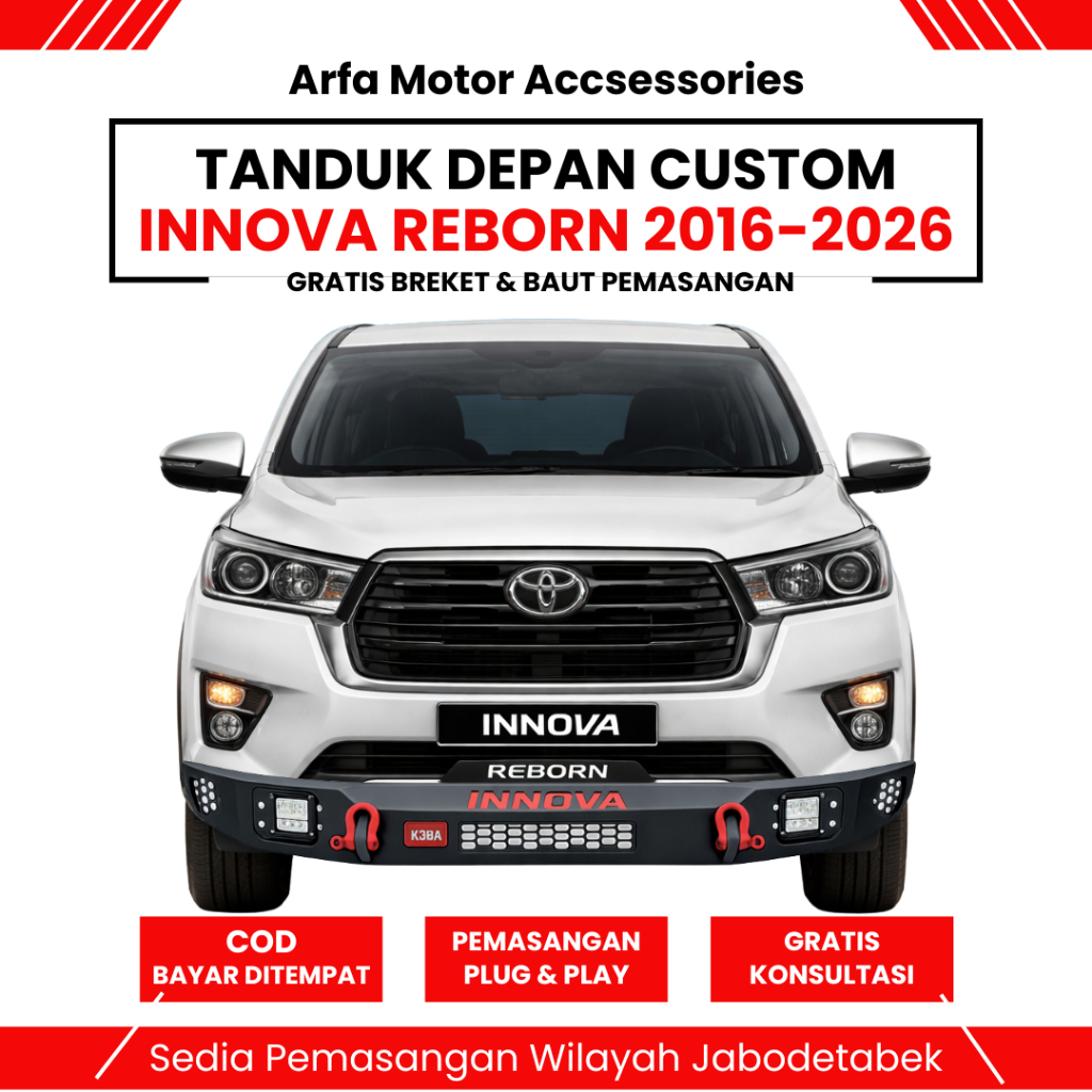 Jual Tanduk Depan Innova Reborn 2016-2026 Custom Baja Rear Guard ...