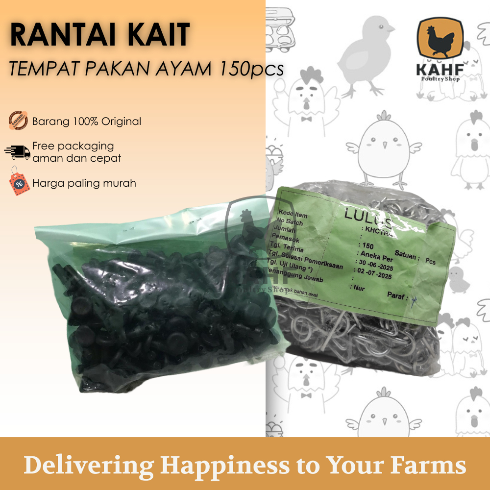 Jual Rantai Kait Tempat Pakan Medion 1 Pack 150 pcs +Pin untuk Ayam ...