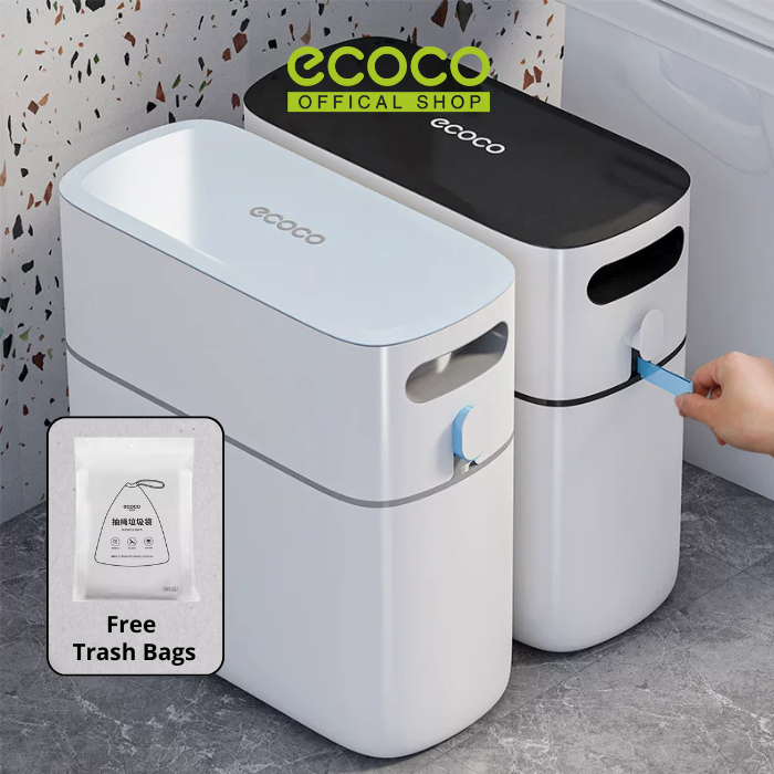 Jual ECOCO Simple Zip Trash Can - Tempat Sampah Tong Sampah Kamar Mandi ...