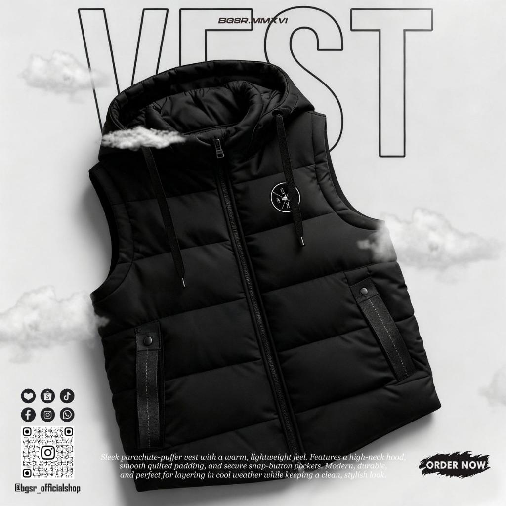 Jual Rompi Simple Tebal Vest Casual Pria Distro premium - Rompi Hoodie ...