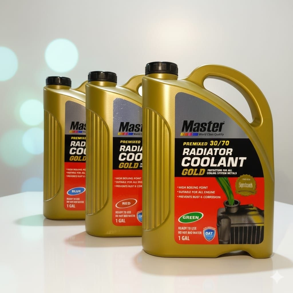 Jual Master Radiator Coolant Gold 50/50 Organic Acid Technologi OAT 1 ...
