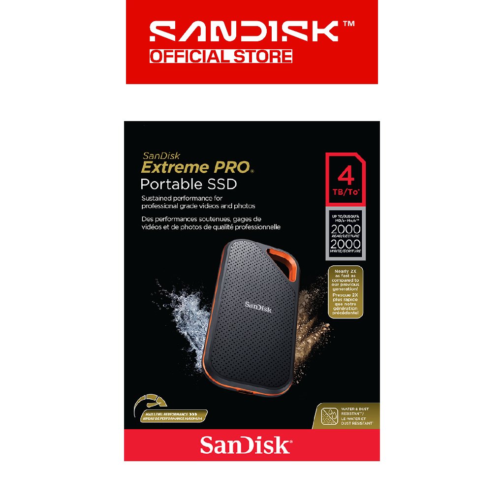 SANDISK Extreme Pro Portable SSD E81 4TB USB 3.2 V2 (Up to 2000MBps) (4)