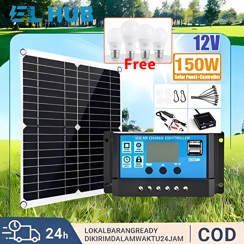 Jual Panel Surya 60W/100W/120W/150W Solar Panel + Aki sprayer elektrik ...
