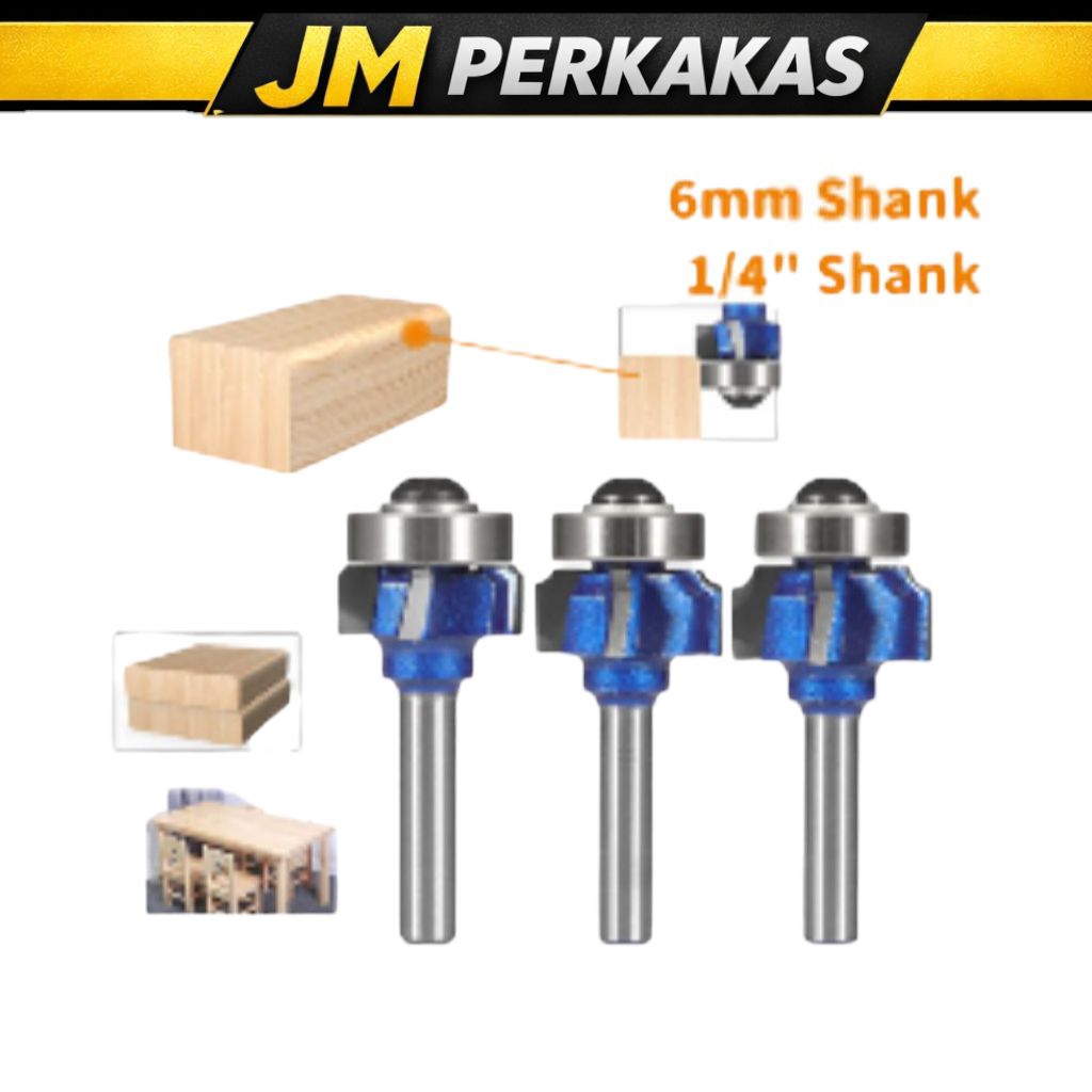 Jual Mata Router Kayu Flush Trim Bit 1/4 Shank 6mm – Mata Profil ...