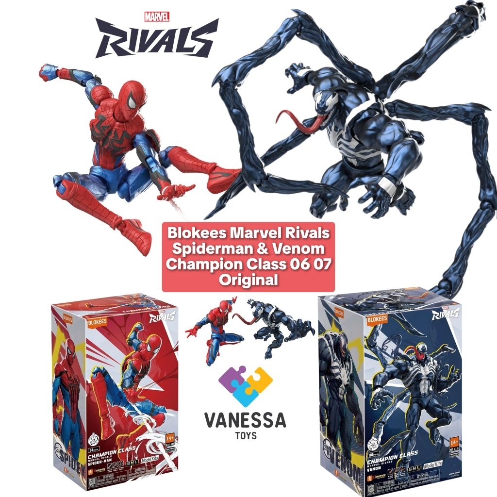 Jual (READY STOCK) Blokees Figures Marvel Rivals Spiderman & Venom Seri ...