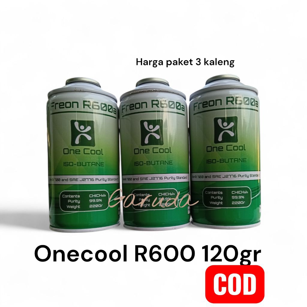 Jual Freon Kulkas Showcase Frezer R600 Onecool 120gr Harga Paket 3 ...