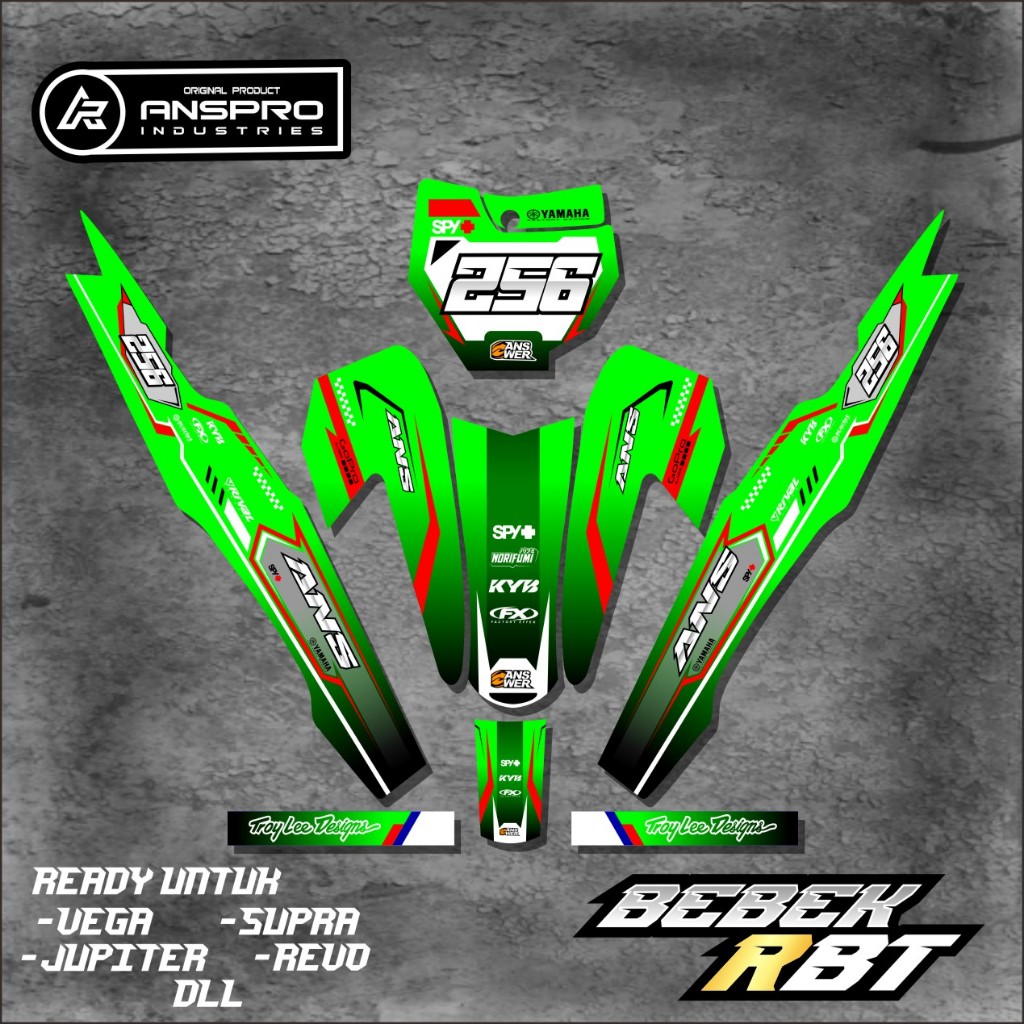 Jual DECAL RBT VEGA NEW HONDA REVO SUPRA KAP BELAKANG DEKAL STICKER ...