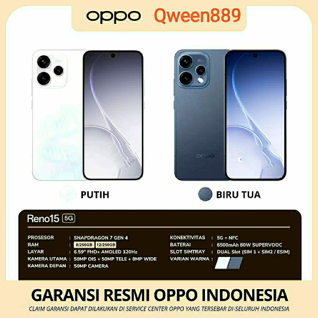 Jual Oppo Reno 15 Terlengkap & Harga Terbaru Juli 2026 | Shopee Indonesia