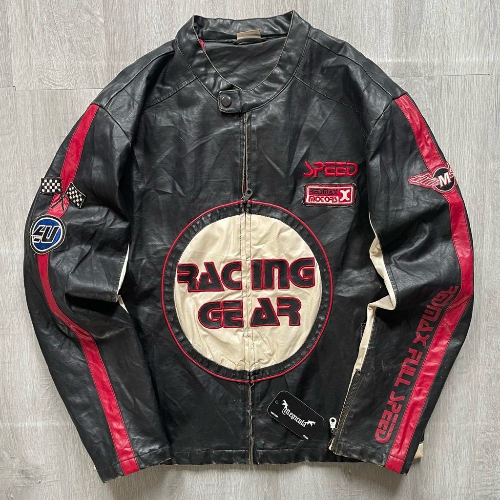 Jual Southern Vintage Racing Gear Synthetic Leather Jacket | Shopee ...