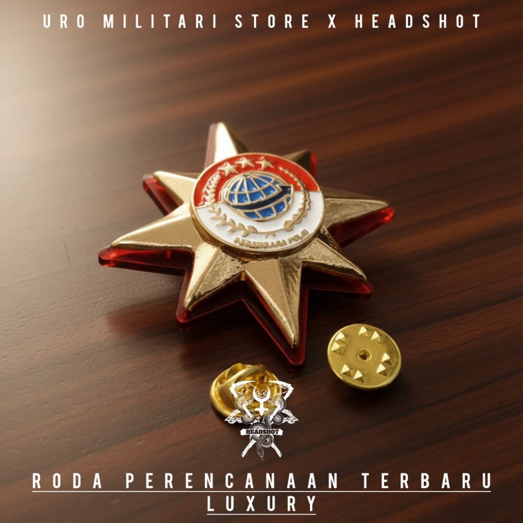 Jual PIN BREVET RODA PERENCANAAN POLRI BINTANG / Roda perencanaan polri ...
